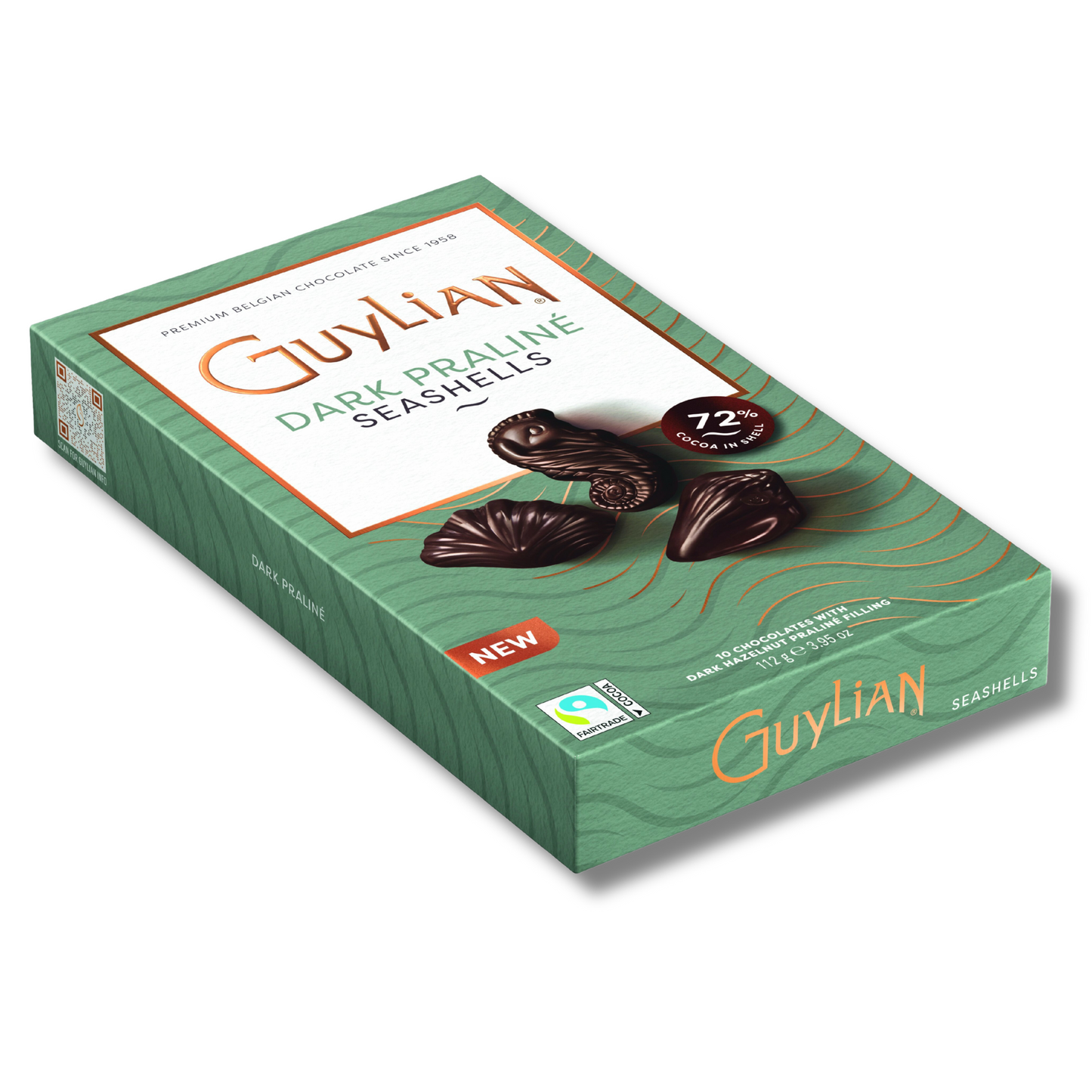 Dark Elegance: Guylian's New Dark Chocolate Praline Seashells in Gift Box