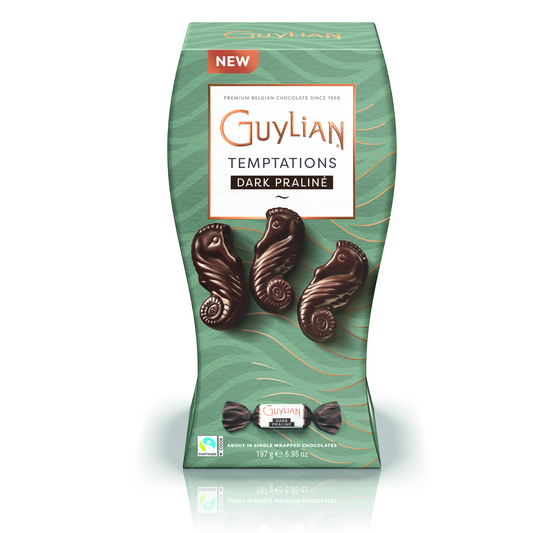 Dark Ocean Whispers: Guylian's New Twist-Wrapped Dark Praline Seahorses