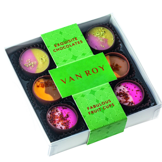 Fruity Fiesta: Fabulous Fruity Cup Selection in 9-Choc Grey Base