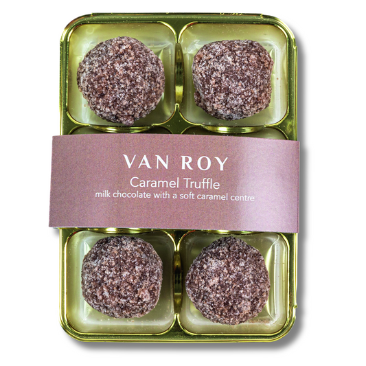 Introducing Caramel Harmony: Van Roy's Brand-New 6-Pack of Caramel Truffles