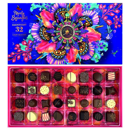 Monty Bojangles' Chocolate Extravaganza: 32 Luxurious Belgian Chocolates & Truffles