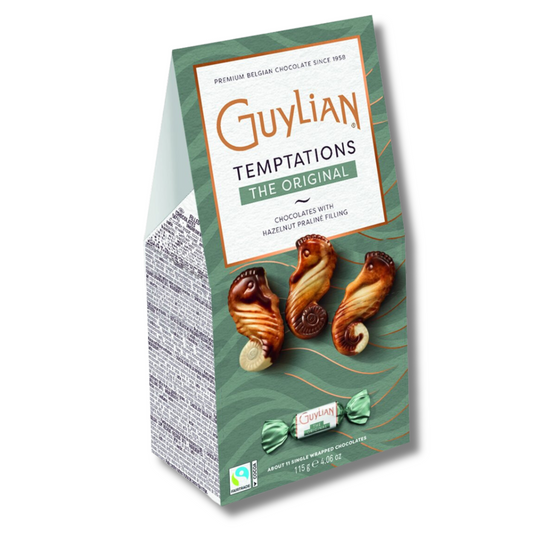 Oceanic Whirl: Guylian Temptations Twist-Wrapped Praline Sea Horses