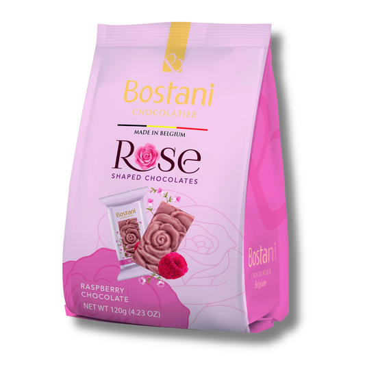 Raspberry Blooms: The Graceful Gift Bag of Rose-Shaped Raspberry Chocolates