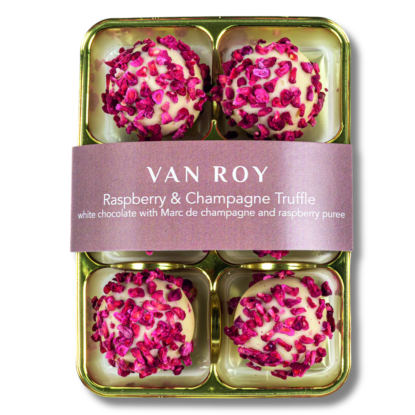 Taste the Elegance: Van Roy's Newest 6-Pack of Raspberry & Champagne Truffles